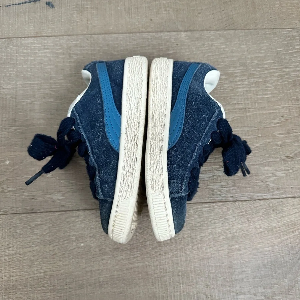 Puma suede Kids Navy and Light Blue Sneakers